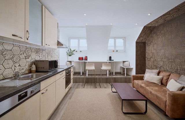 Apartment, central, 2 bedrooms, living area with kitchen and sofa bed