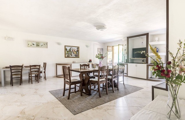Apartment with private garden and pool