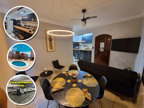 ApMar 15a até 8 pessoas - Pitangueiras Guarujá - 2 minutos da praia - 2 quartos e 1 suíte com Ar Condicionado - 1 Vaga Garagem 24h - Próximo de mercados, bares, restaurantes
