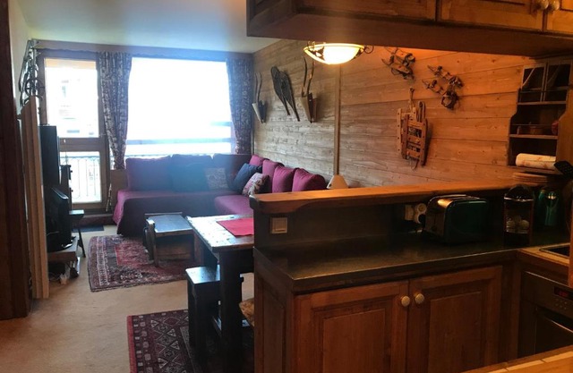 Arcs 1800 bel appt 6pers-ambiance chalet-Nova1-pied des pistes, parking couvert gratuit