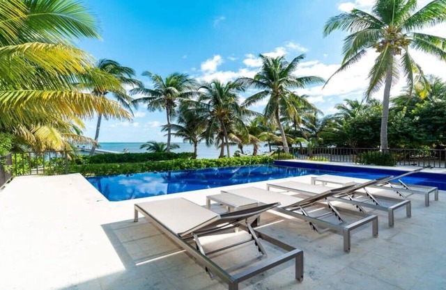Beachfront Villa with Long Private Pier and Pool!