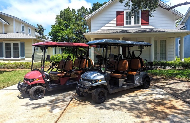 "Beachy Green" 2 Golf Carts, Beach, Pool, Sandestin, On Golf Course