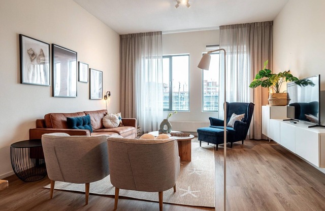 Beautiful apartment with harbour views.