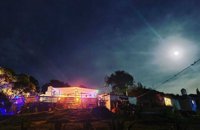 beautiful glamping in the middle of the forest with double bed