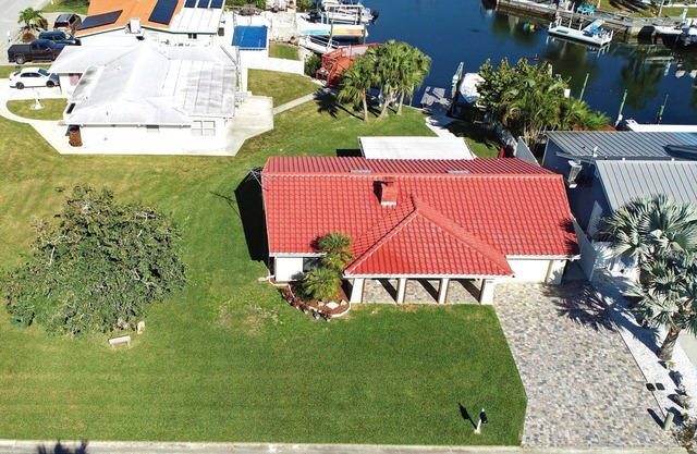 Beautiful home on a deep water canal leading to the Gulf of Mexico.
