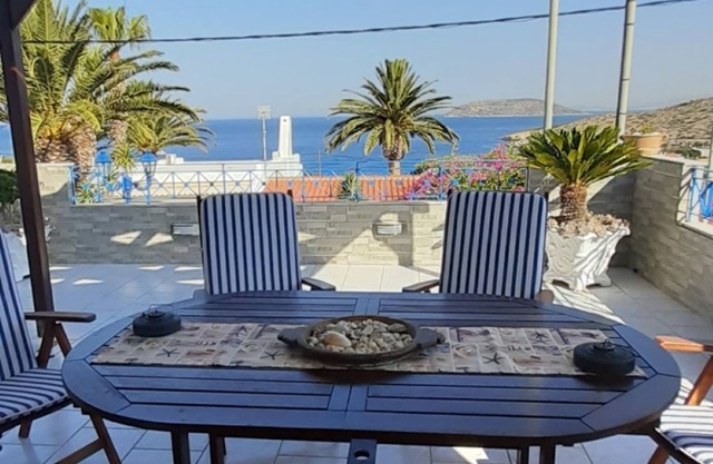 BLUE & WHITE MAISONETTE OVER THE SEA NEAR SOUNIO