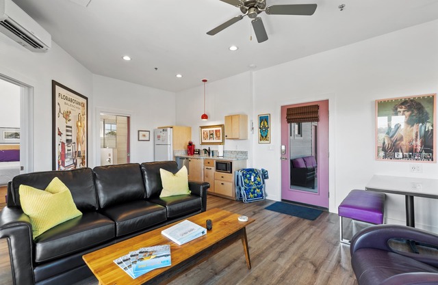 Boutique Hotel Folly Room 2: King Suite with large private balcony in the heart of Folly Beach