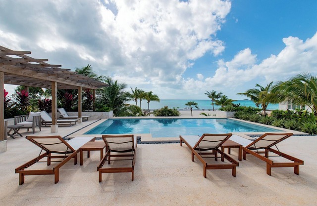 Brand New Estate with Pool & Private Backyard Beach on Calm Caribbean