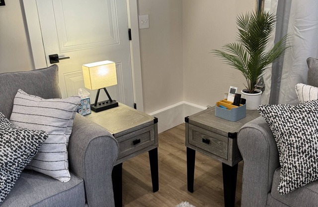 Brand new unit w/firepit, centrally located, stylish, private and clean!