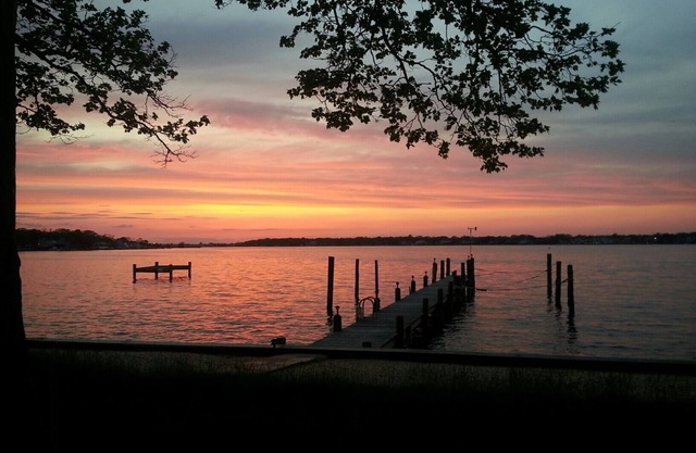 Brick Waterfront With Dock And Private Beach