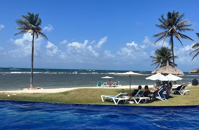 Caribbean luxury with direct ocean, palms & white sand views in Playa Escondida!