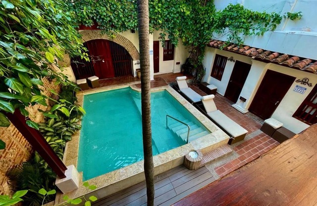 "Casa Bugó old within the historic district of Cartagena de Indias"