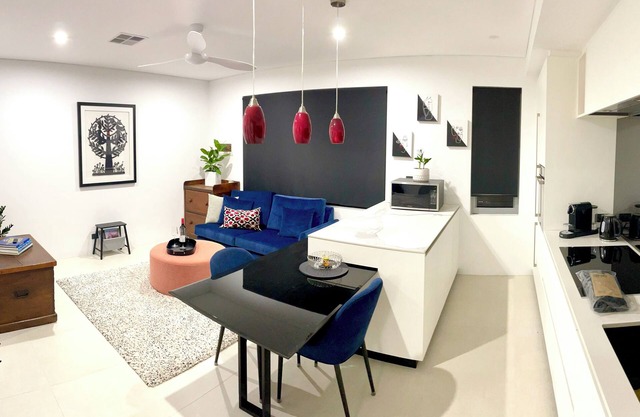 Centrally located fully self-contained private apartment.