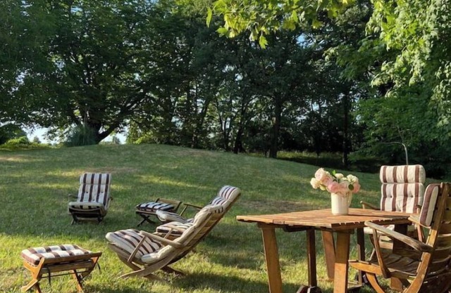 Character cottage surrounded by nature