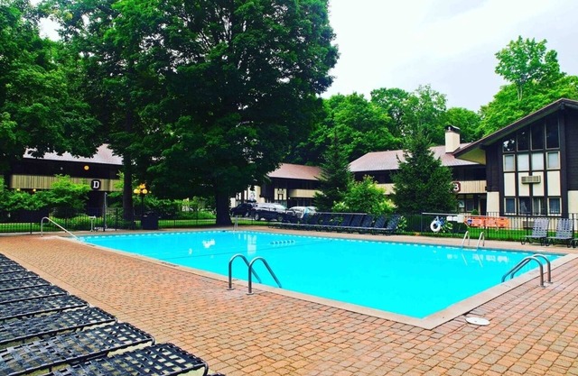Coming for a short trip but don't want to stay in a hotel room? Stay Downhill. Comfy, cozy and the feel of home! Kitchenette stocked with essentials to make a quick meal. Extra comfortable bedding and lounging areas. Walking distance to ski lift.