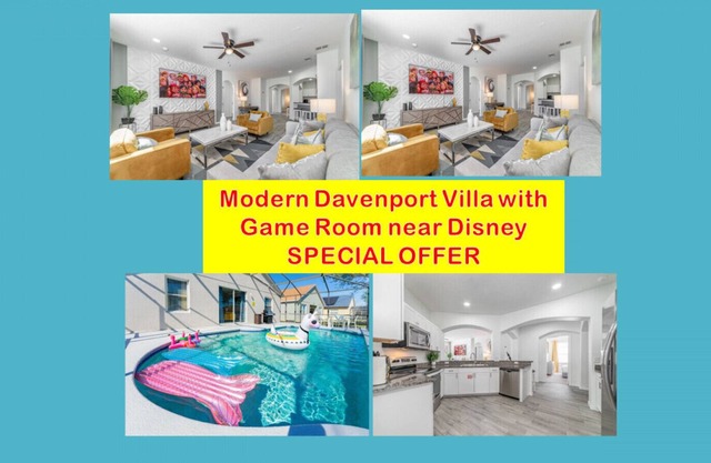 Convenient House Near Dis, game room w/luxury pool