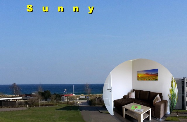 Cozy 2 room apartment w. Balcony + sea view between marina and beach + WLAN