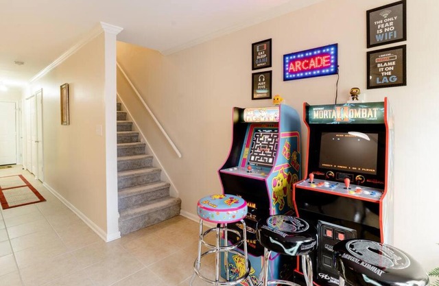 Cozy Family Retreat with Arcade, Grill, Waffle Bar & Firepit
