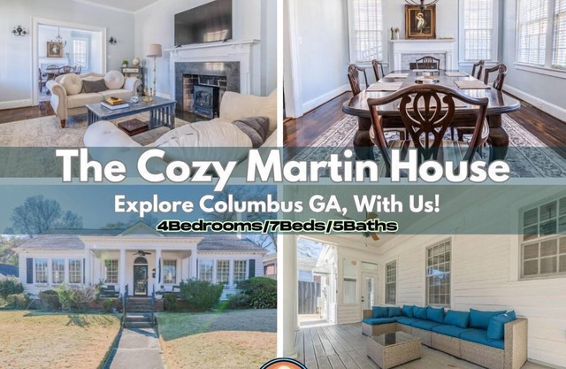 Cozy Martin House in Columbus |3BR| Near FortMoore