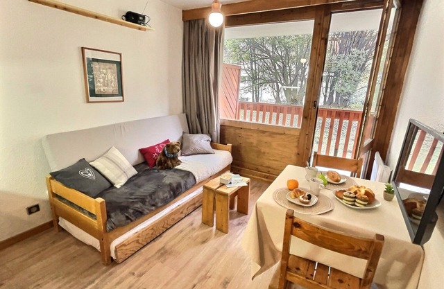 Cozy studio for 2 in Val-d'Isère, near center and slopes, pet-friendly