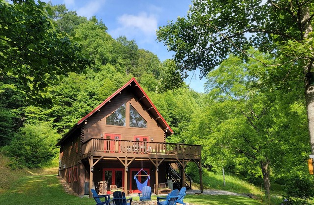 Creekside Cypress Log Cabin on 17 acres!