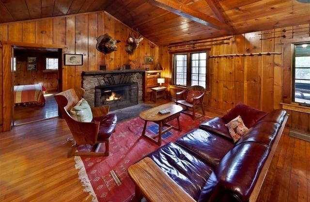 Creekside Knotty Pine 1930s Lodge on 575 Acre Forest Preserve