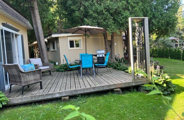 Cute little hexagon cottage along the shores of Lake Huron