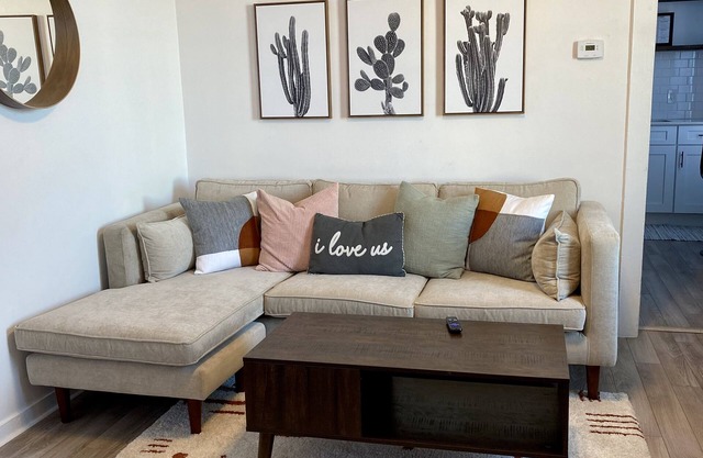 Cute remodeled 2 bedroom with office, long drive way, and 75” TV.