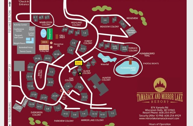 Dells Getaway At Tamarack & Mirror Lake Resort with Boat Slip