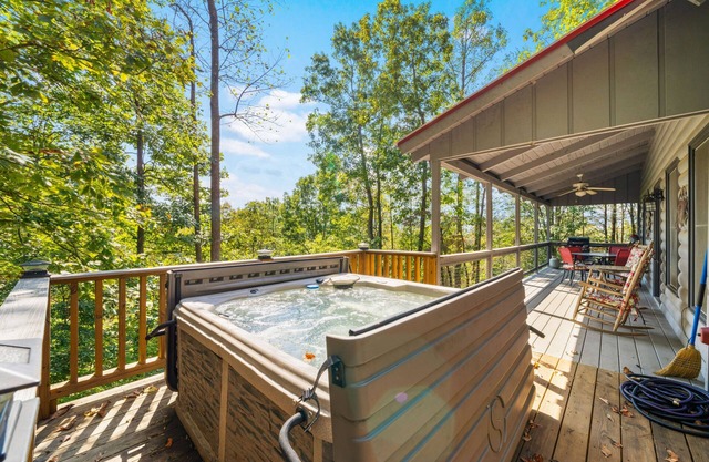 Dog-friendly cabin w/fireplace, hot tub, gas grill, and mountain views