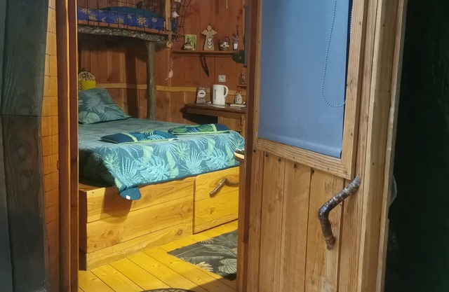 Double Chant de la nature cabin with relaxation area