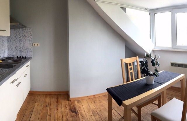 EU district, charming 2 bedroom apartment with private bathroom opposite the metro