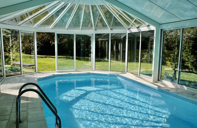 Family villa with heated indoor pool and large enclosed garden