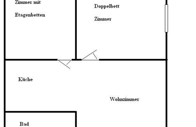 Ferienwohnung Typ 1 Nr2, Dusche, WC, 2 Schlafräume - Ferienwohnungen Haus zur Oase der Ruhe