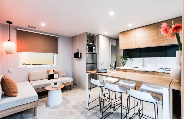 Flower Camping Vitamin * - Mobile home Premium 33m2 (3 bedrooms) + Terrace + TV + Clim 6 persons