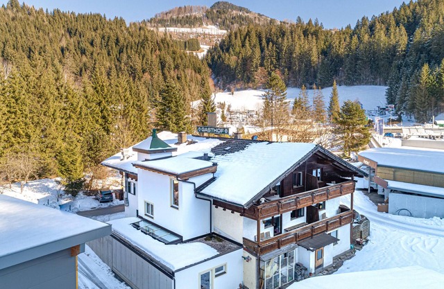 Group house with beer garden near well-known ski resort