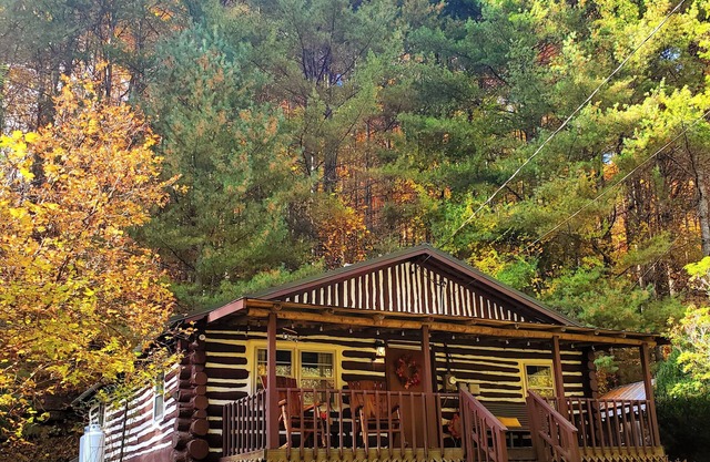 Hand Built Log Cabin Rocking Chair Porch King Bed