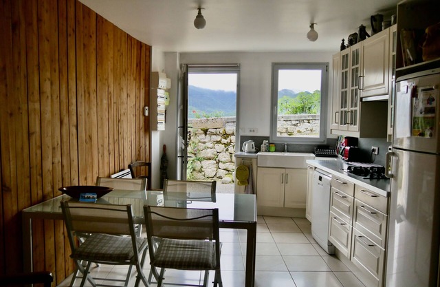 Home and garden located in village character - panoramic view