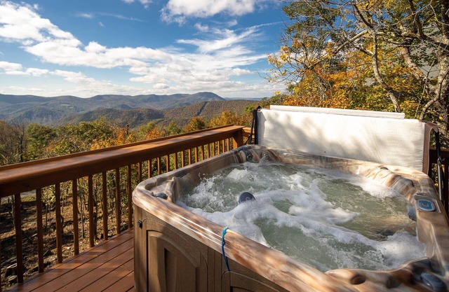 Hot Tub + Fireplace = The Perfect Sept Getaway @ Above The Clouds