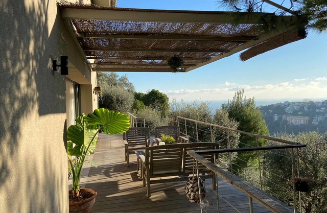 House Villa contemporary view sunlit sea