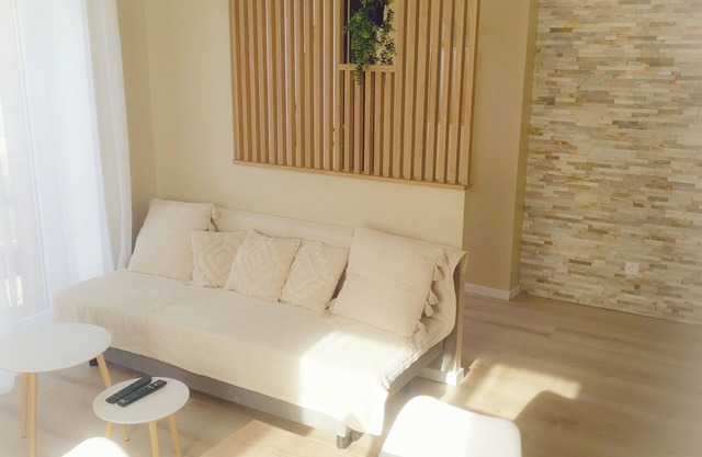 In a peaceful village, superb 2-bedroom apartment with private courtyard