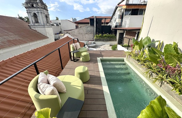 Incredible design studio with pool, rooftop and patio in Boutique Hotel Mari7