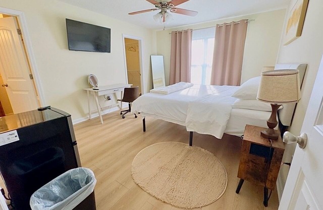 King bed; Attached Bathroom; smart TV