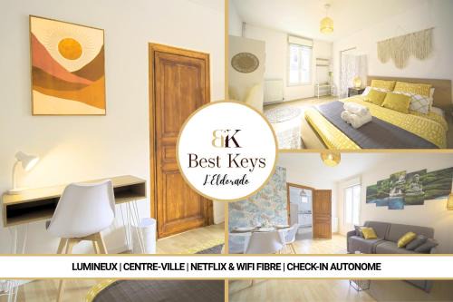 L'Eldorado - By BEST KEYS - Idéal Pros, Couple & Famille - 1 Chambre et 1 Canapé-Lit Convertible - Cosy & Confort - Centre Ville - Netflix & WiFi Fibre - Machine à Café Nespresso - Check-in Autonome - Parking Facile & Gratuit