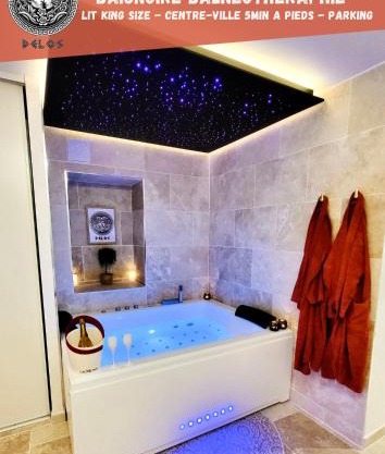 - LA SUITE DELOS - JACUZZI 2 PLACES - CENTRE VILLE A PIED - LIT QUEEN SIZE - PARKING PRIVÉE - WIFI - City Center within walking distance -