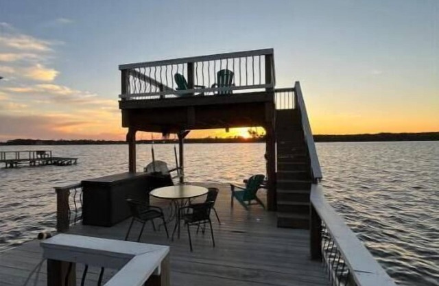 Lake Blackshear House literally over the water for stunning views!