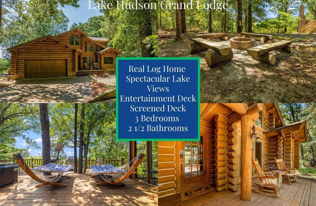Lake Hudson Grand Lodge - 3 bed 2.5 bath Log Home
