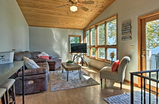 Lake Miltona Waterfront Home w/ Deck & Dock!