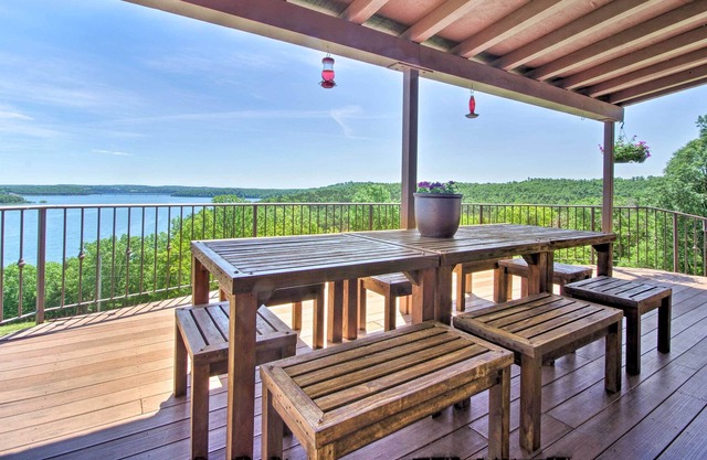 Lake Norfork Home w/Waterview Patio + Balcony