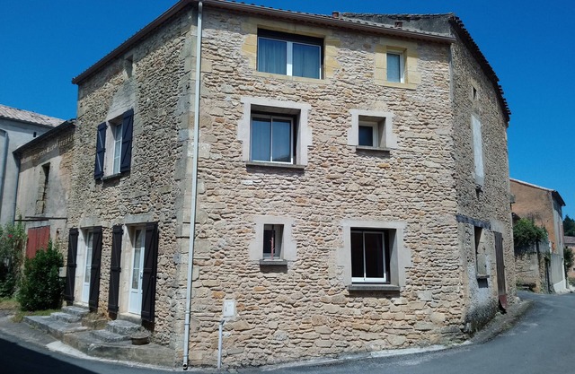 Large house with loggia and fireplace